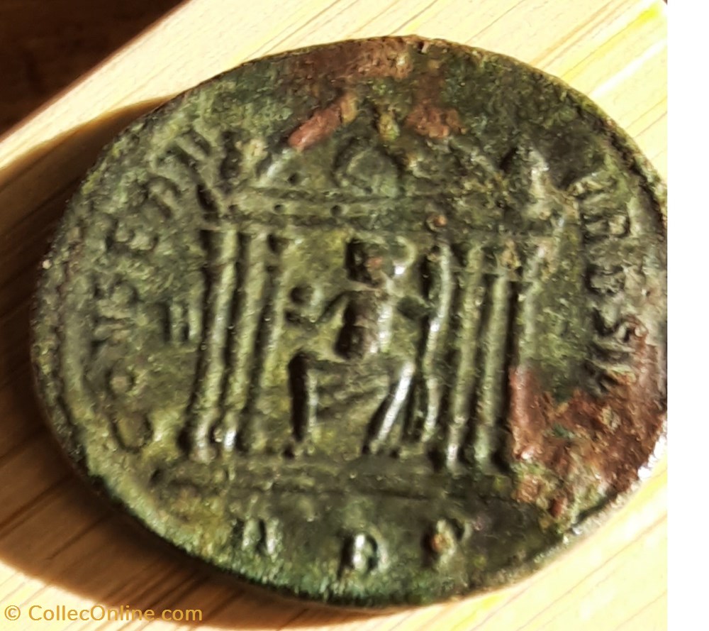 Maxence A/Tete lauree a d R/Temple Hexastyle +308+310 D23.5 P7.15g RIC 210 C21 monnaie antique av jc ap romaine republicaine imperiale maxence a tete lauree a d r temple hexastyle 308 310 d23 5 p7 15g ric 210 c21