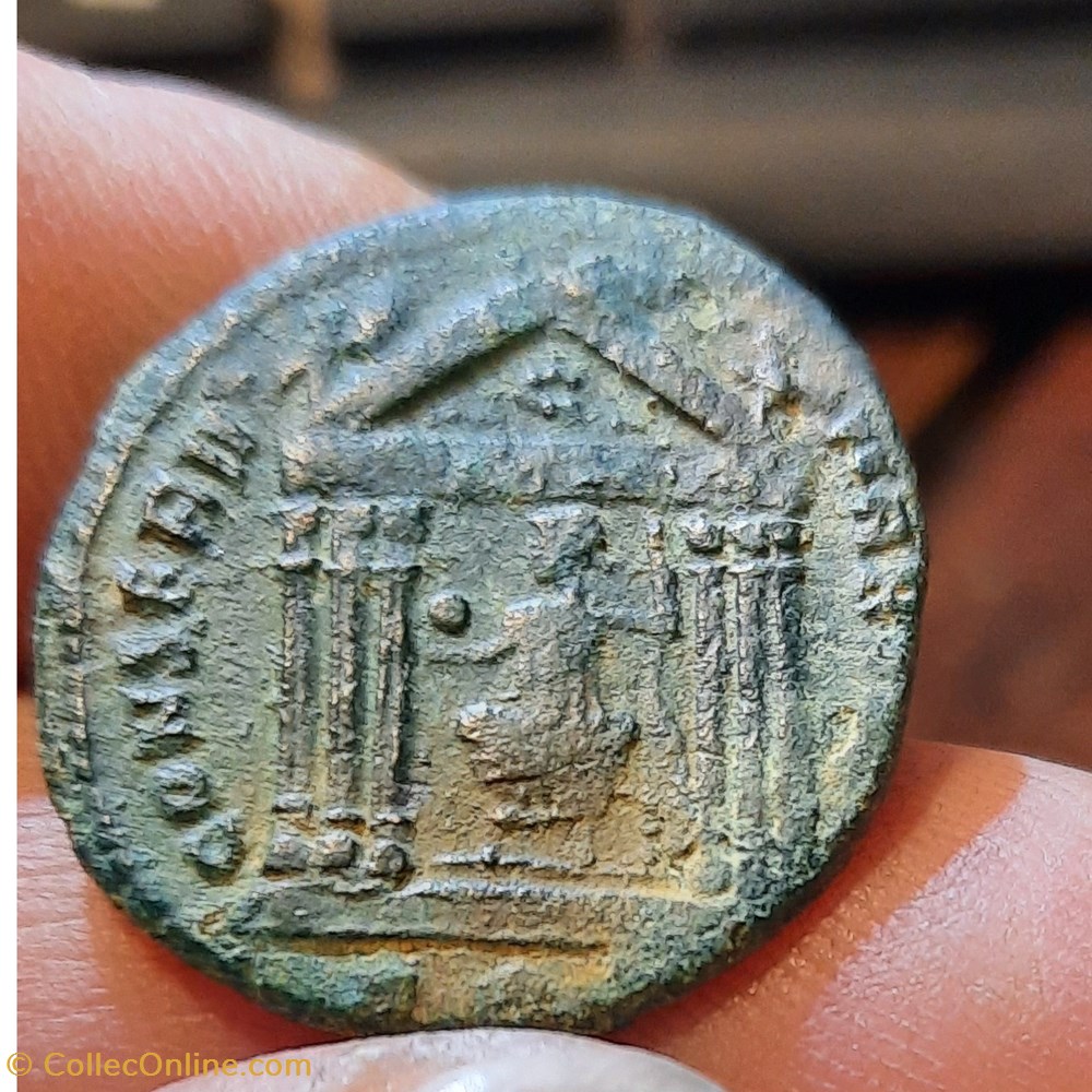 Maxence A/ Tete lauree a d R/Temple hexastyle +311+312 D 25.1 P6.23g RIC258 RCV3779 monnaies antiquite av jc ap romaines republicaines imperiales maxence a tete lauree a d r temple hexastyle 311 312 d 25 1 p6 23g ric258 rcv3779