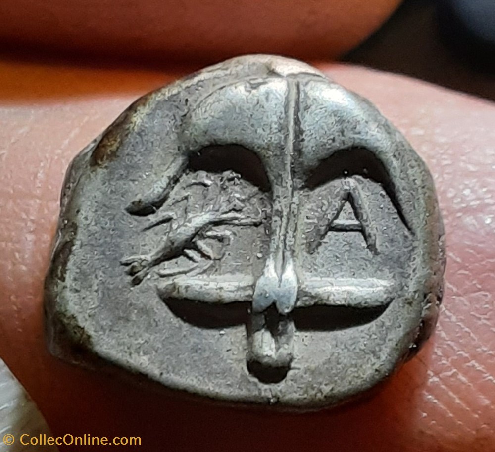 Thrace Apollonia Pontica A/Tete meduse R/Ancre et ecrevisse -400-350 D12 P 3.11g COP456 monnaies antiquite av jc grecques thrace apollonia pontica a tete meduse r ancre et ecrevisse 400 350 d12 p 3 11g cop456