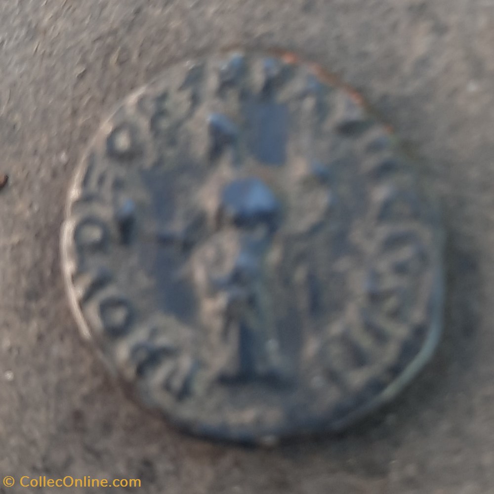 Marc Aurele A/Tete nue a d R/La Providence debout a g +163 D17.5 P 3.06g C525 RIC 73 monnaie antique av jc ap romaine republicaine imperiale marc aurele a tete nue a d r la providence debout a g 163 d17 5 p 3 06g c525 ric 73