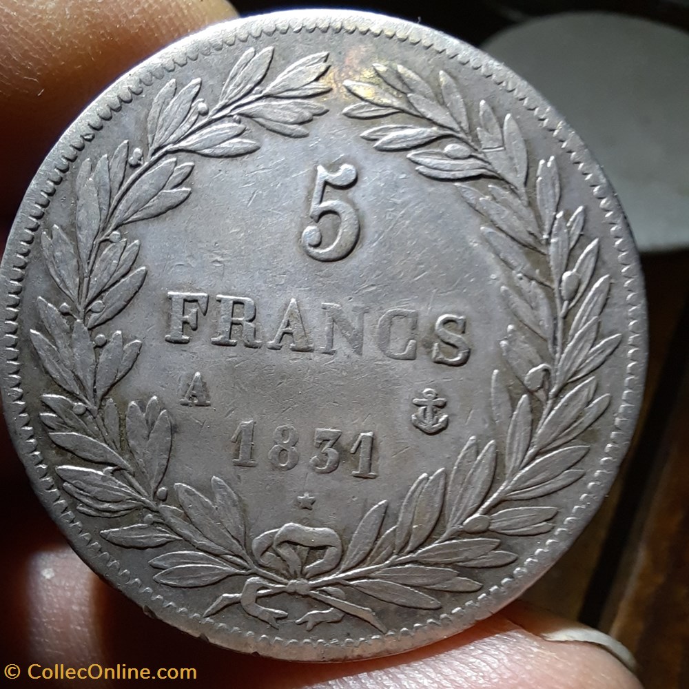 Louis philippe 1° A/Tete nue a d R/Couronne D37.1 P24.77g F315/14 monnaies france modernes louis philippe 1 a tete nue a d r couronne d37 1 p24 77g f315 14