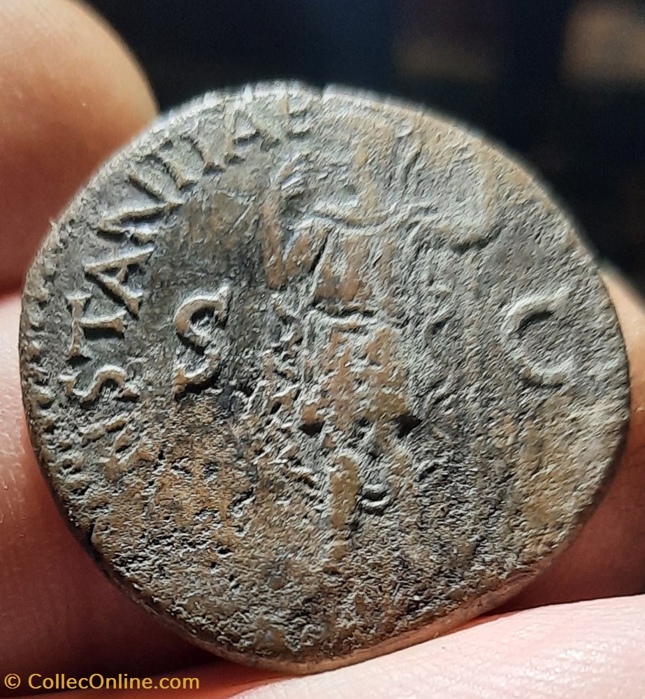 Claude A / Tete nue a g R/Constance debout a g +42+50 D26.5 P10.39g C14 RIC95 RCV1857 monnaies antiquite av jc ap romaines republicaines imperiales claude a tete nue a g r constance debout a g 42 50 d26 5 p10 39g c14 ric95 rcv1857