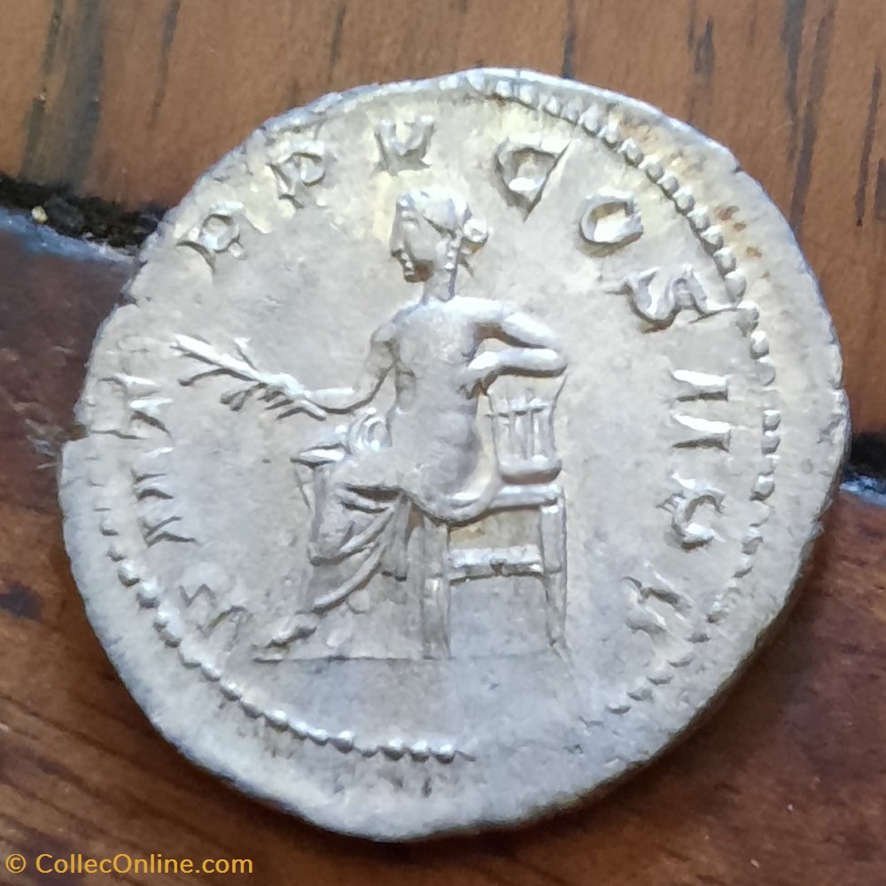 Gordien 3 A/Buste rade a d R/Apollon assis a g -242-243 D23.3 P 4.64 RCV8648 C261 RIC89 monnaie antique av jc romaine republicaine imperiale gordien 3 a buste rade a d r apollon assis a g 242 243 d23 3 p 4 64 rcv8648 c261 ric89