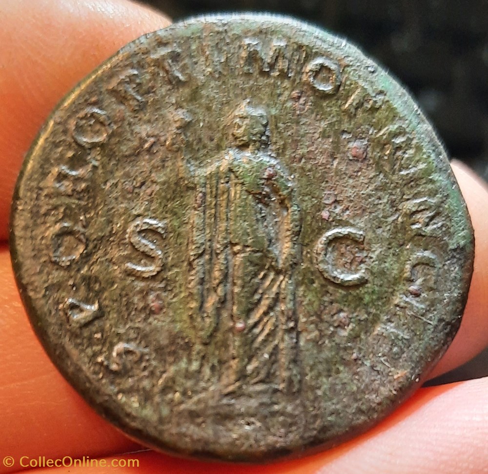 Trajan A/Buste laure a d R / Esperance marchant a g D34 P 26.47g C459 RIC519 RCV 3200 monnaies antiquite av jc ap romaines republicaines imperiales trajan a buste laure a d r esperance marchant a g d34 p 26 47g c459 ric519 rcv 3200