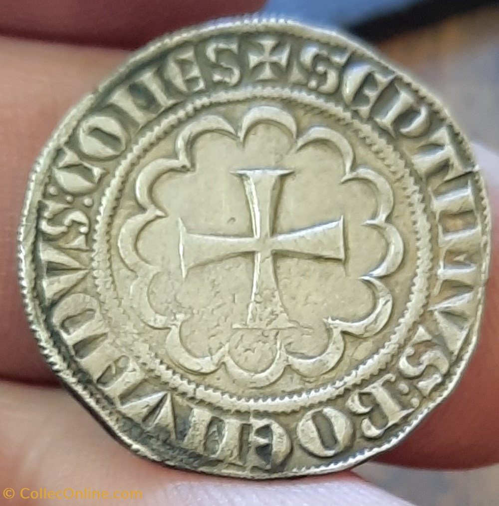 Bohemond VII Royaume deTripoli 3 monnaies monde monaco bohemond vii royaume detripoli