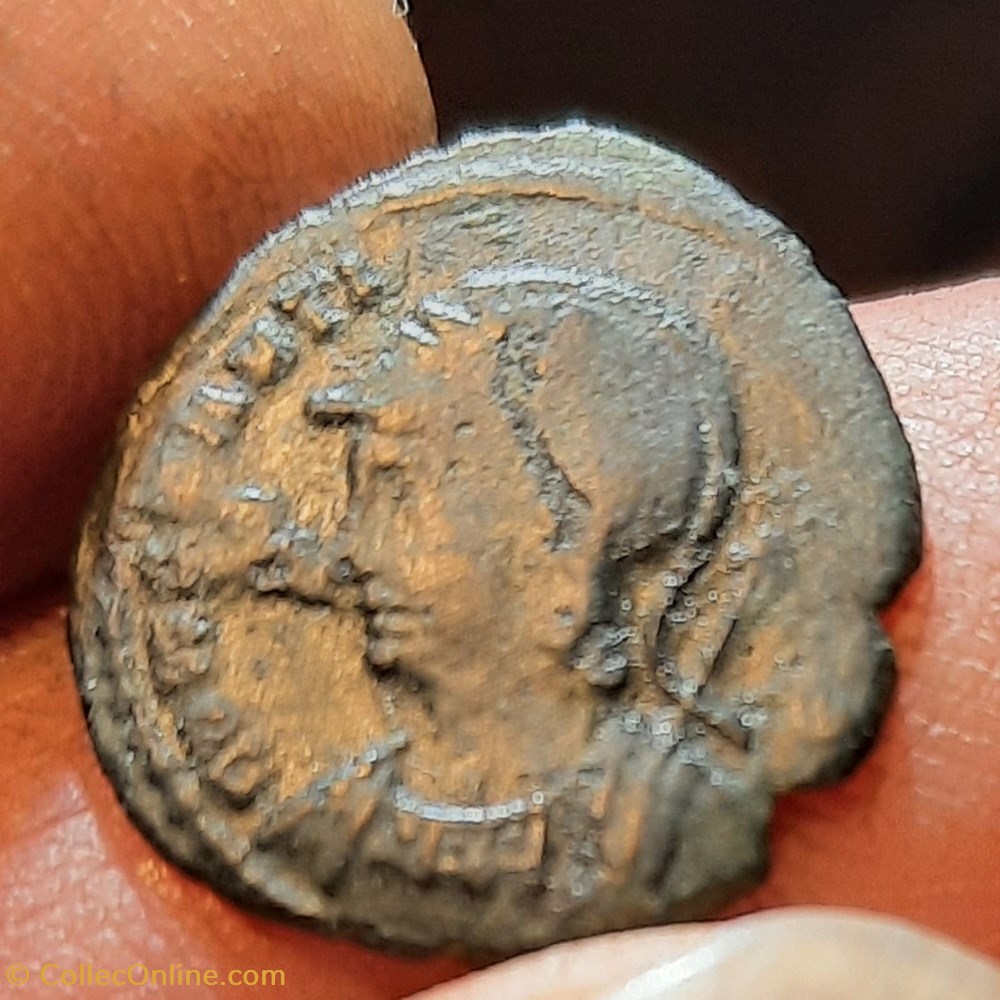 monnaies antiquite av jc ap romaines republicaines imperiales constantinoplea tete casque a g r victoire debout a g d16 1 p1 09g ric256