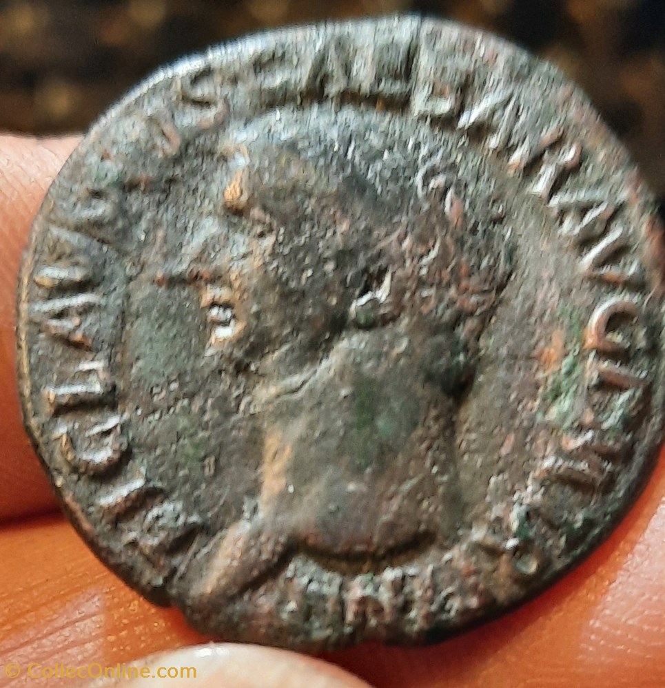 Claude A/Tete nue a g R/Constance debout a g +42+50 D28.4 P8.02g C14 RIC95 RCV 1858 monnaies antiquite av jc ap romaines republicaines imperiales claude a tete nue a g r constance debout a g 42 50 d28 4 p8 02g c14 ric95 rcv 1858