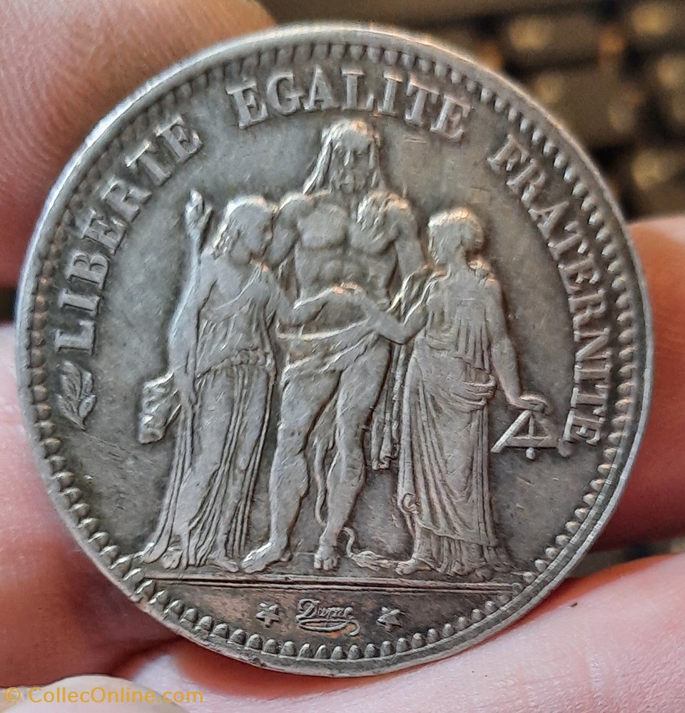 3° Republique A /Hercule debout de fae R /Couronne de laurier et de chene D37.2 P24.93g F334/12 monnaies france modernes 3 republique a hercule debout de fae r couronne de laurier et de chene d37 2 p24 93g f334 12
