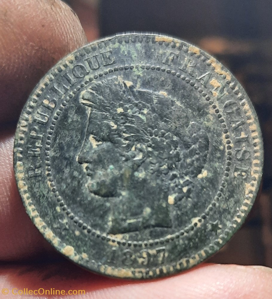 Troisieme Republique A /Tete Ceres a g R/Legende ,couronne olivier et laurier D30.2 P9.65g F135/44 monnaies france modernes troisieme republique a tete ceres a g r legende couronne olivier et laurier d30 2 p9 65g f135 44