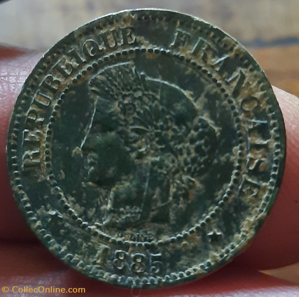 3° REPUBLIQUE 5 CTS 2 monnaies monde france 3 republique 5 cts