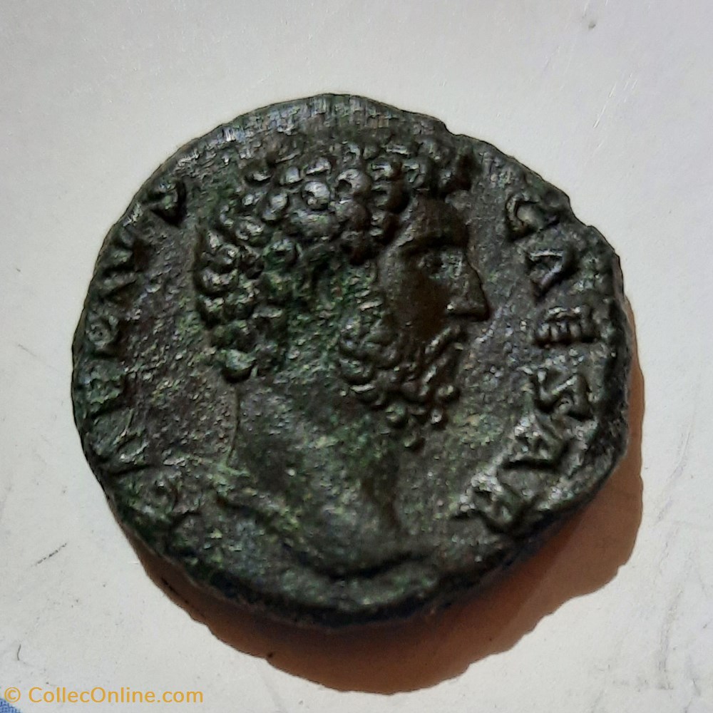 monnaie antique av jc ap romaine republicaine imperiale aelius a tete nue a d r la pannonie debout a g d24 p 13 02g rcv 3988 c25 ric 1071a