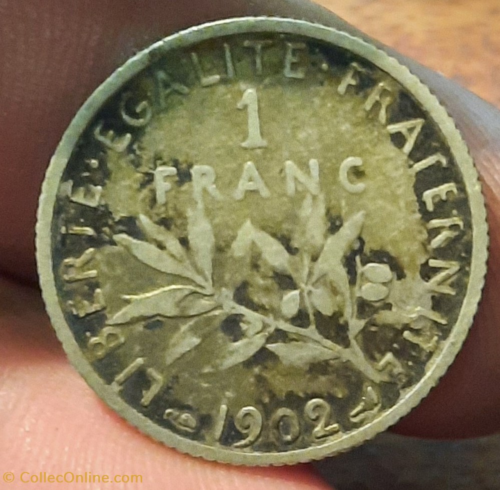 Troisieme Republique 1Franc 1902 Semeuse monnaies monde france troisieme republique 1franc 1902 semeuse