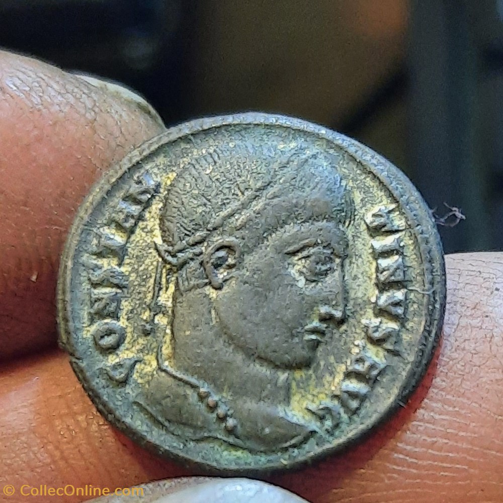 Constantin 1° A/Tete lauree a d R / Legendedans couronne +325+326 D18.9 P3.34g RIC 60 monnaies antiquite av jc ap romaines republicaines imperiales constantin 1 a tete lauree a d r legendedans couronne 325 326 d18 9 p3 34g ric 60
