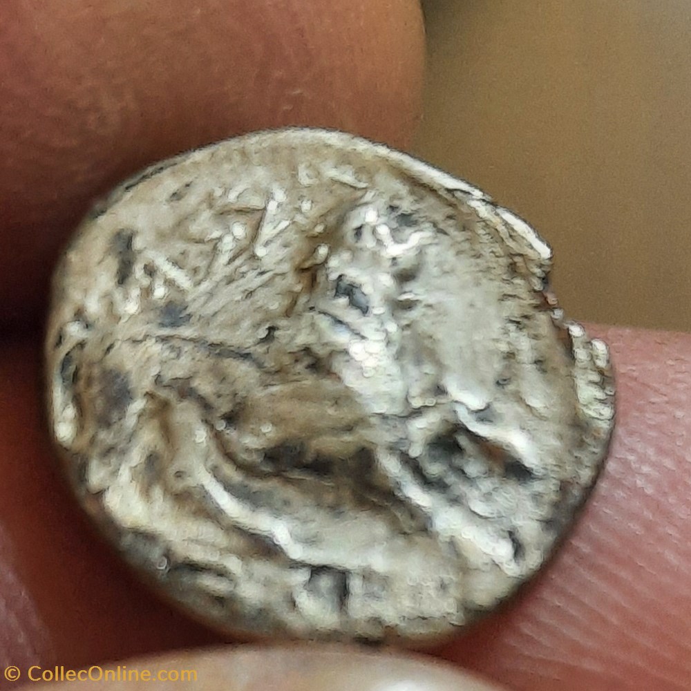 Marseille Drachme fourree A/Buste Artemis a d R/Lion a d -90-50 D15.2 P2.02g Feugere DRM56-4 monnaies antiquite av jc ap gauloises marseille drachme fourree a buste artemis a d r lion a d 90 50 d15 2 p2 02g feugere drm56 4
