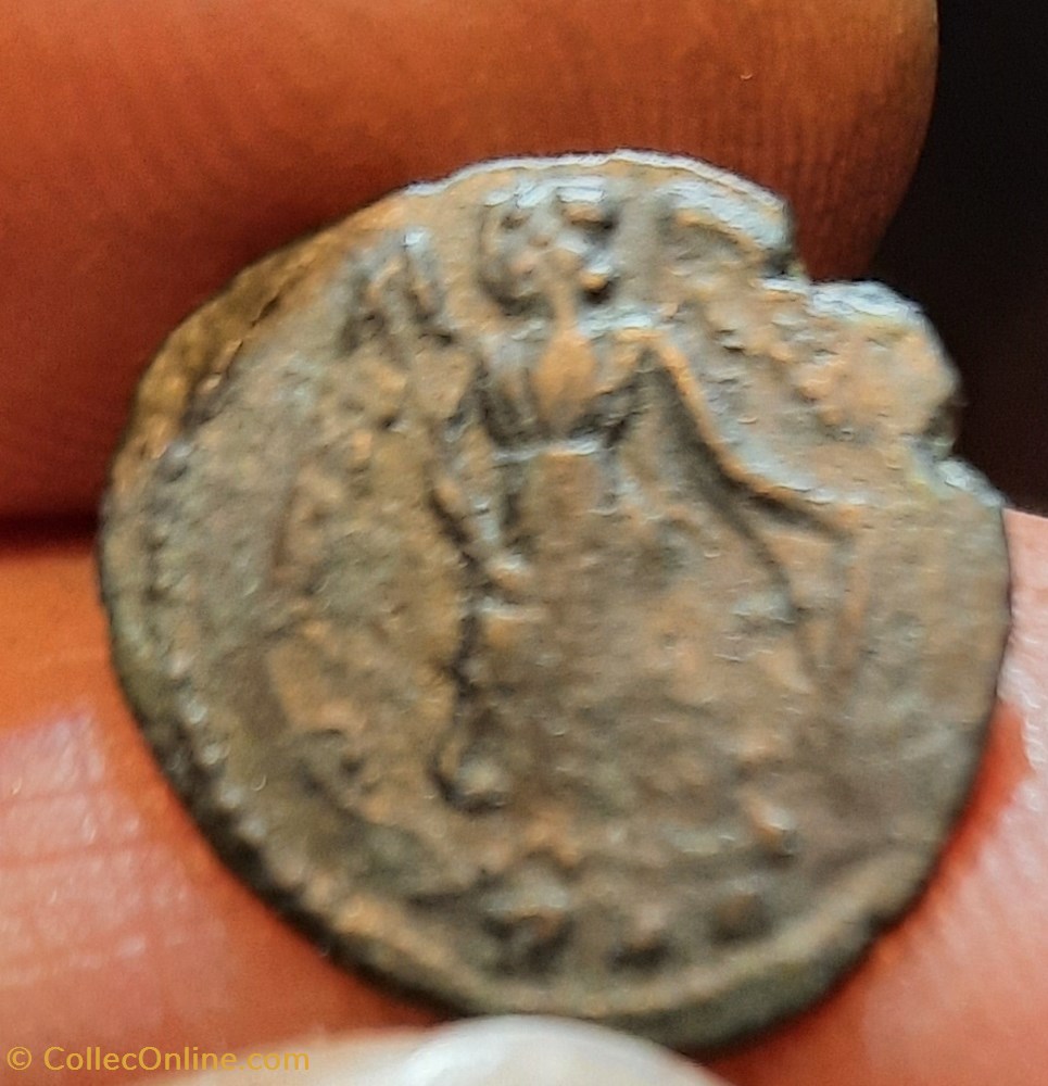 monnaies antiquite av jc ap romaines republicaines imperiales constantinoplea tete casque a g r victoire debout a g d16 1 p1 09g ric256