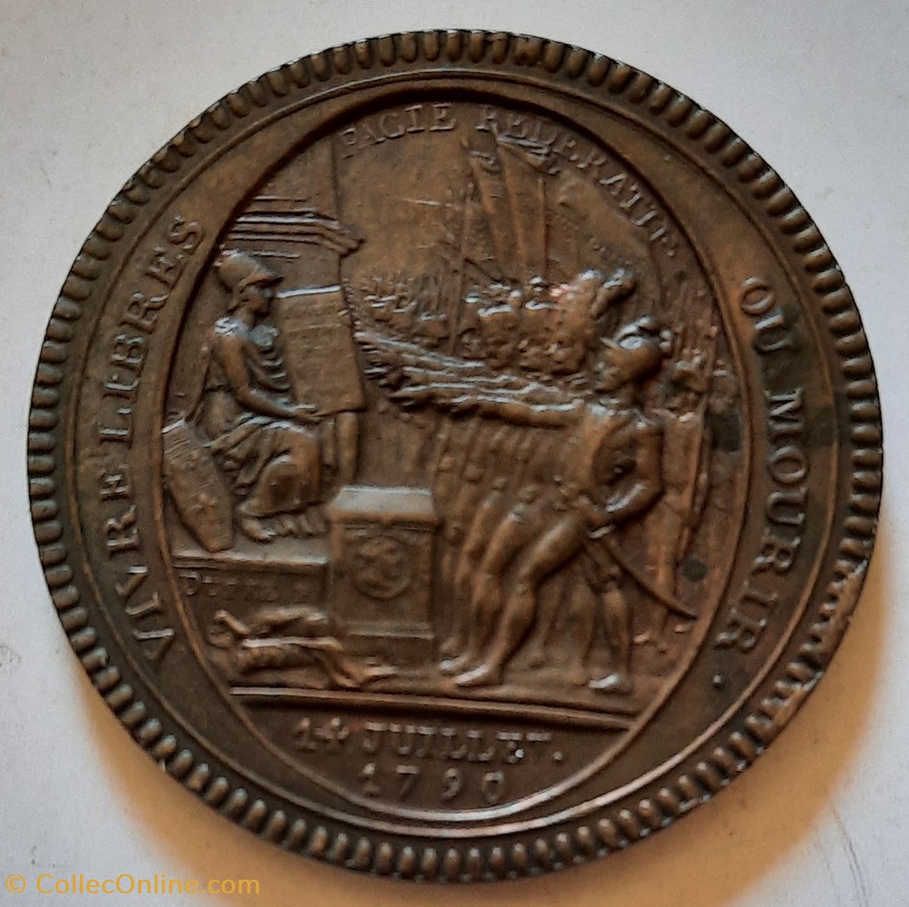 Monneron 5 Sols A/ Pacte Federatif R / Legende D39.6 P 30.66g VG291 Maz145 Br223 monnaie france moderne monneron 5 sols a pacte federatif r legende d39 6 p 30 66g vg291 maz145 br223