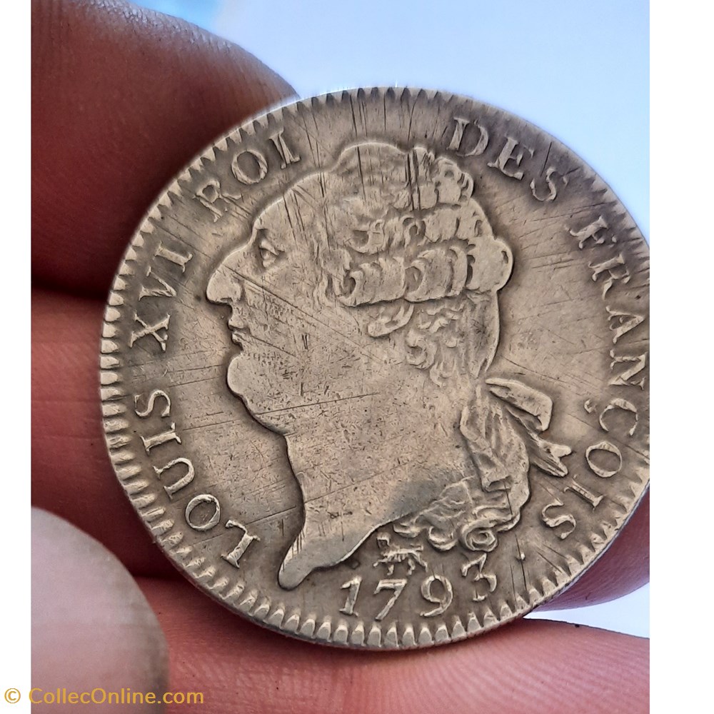 Constitution Ecu A / Buste Louis 16 a g R/Genie debout a d D38.5 P29.38g DY1718 SCF-25A monnaies france modernes constitution ecu a buste louis 16 a g r genie debout a d d38 5 p29 38g dy1718 scf 25a