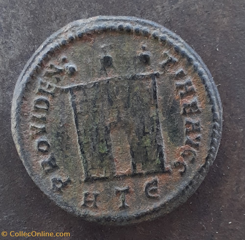 Licinius 1° A/ Buste laure a g R/Portede camp +316+317 RIC15 (R2) NBD 70191 monnaies antiquite av jc ap romaines republicaines imperiales licinius 1 a buste laure a g r portede camp 316 317 ric15 r2 nbd 70191