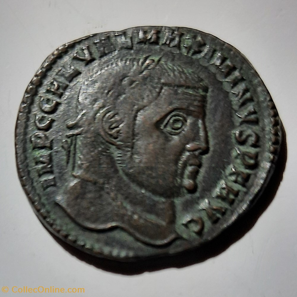 Maximien Hercule A / Tete lauree a d R / Genie debout a g +308+310 D26.5 P 6.63g RIC 54 monnaie antique av jc ap romaine republicaine imperiale maximien hercule a tete lauree a d r genie debout a g 308 310 d26 5 p 6 63g ric 54