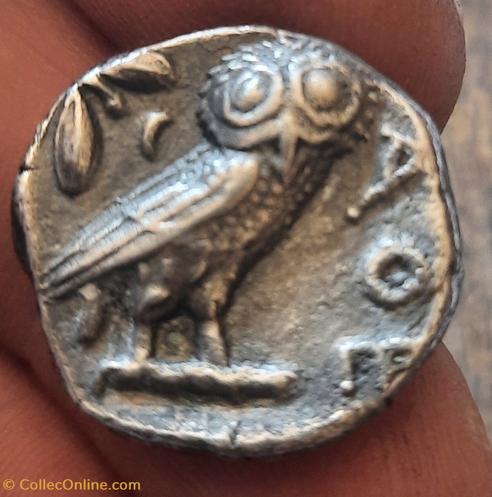 Athénes Tetradrachme 4 monnaies antiques athenes tetradrachme