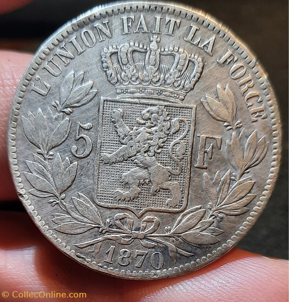 Leopold 2 A/Tete nue a g R/Armoiries D37.4 P 24.89g KM19/24 monnaies monde belgique leopold 2 a tete nue a g r armoiries d37 4 p 24 89g km19 24