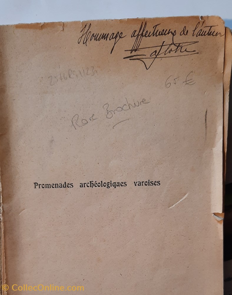 livres bd revues promenade archeologique varoise commandant laffote 1921 sea de draguignan