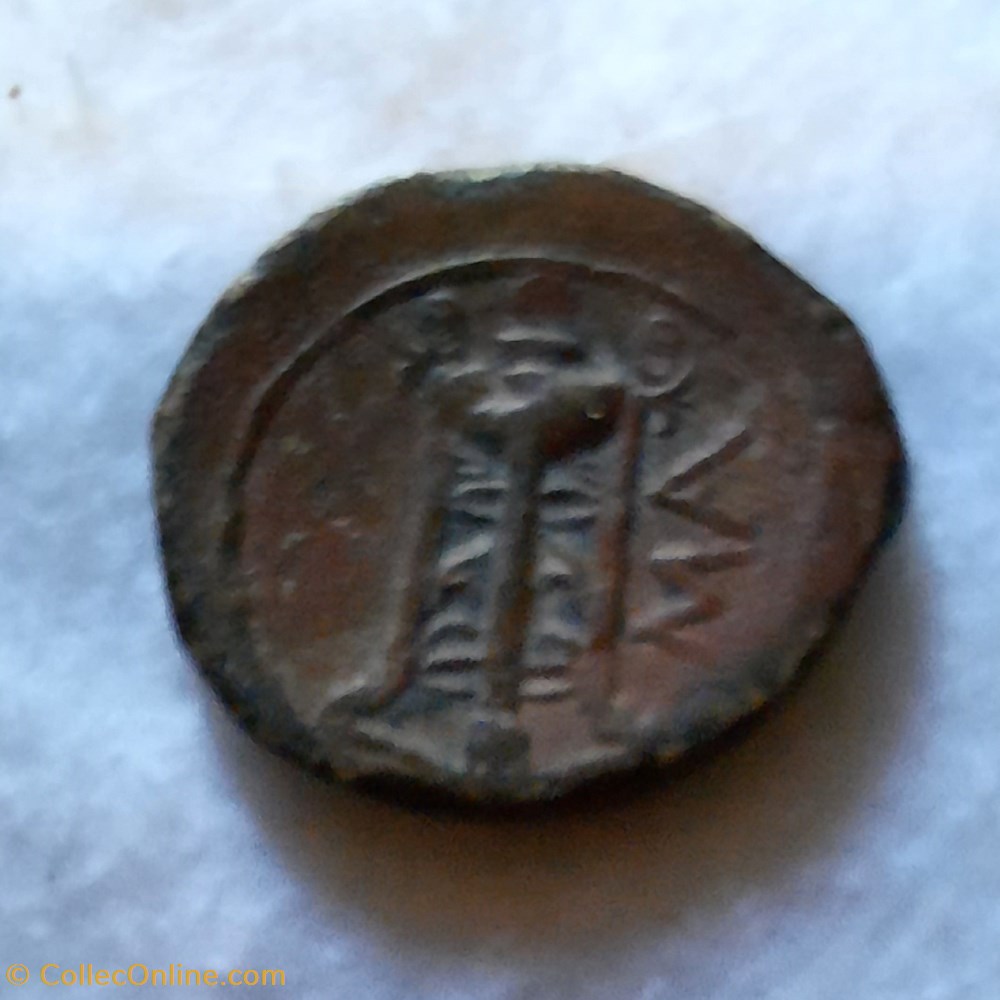 Marseille Grand Bronze A/Tete d Athena a d. R/Trepied MAS -220-211 D22.7 P8.44g Feugere GBM23-D 4 monnaie antique av jc ap gauloise marseille grand bronze a tete d athena a d r trepied mas 220 211 d22 7 p8 44g feugere gbm23 d