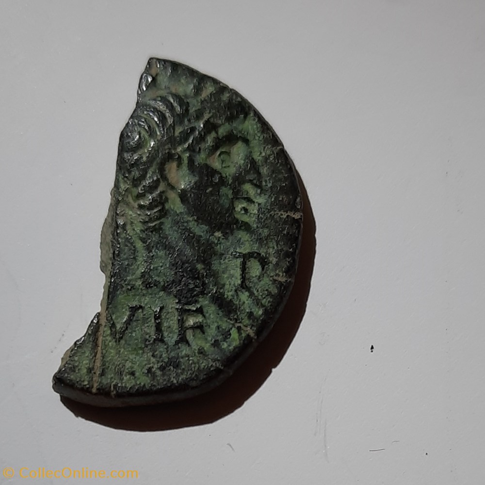 Nimes As A/Tete Auguste a d R/Crocodile -14-10 D 25 P6.78g LT 2837 monnaie antique av jc ap nimes as a tete auguste a d r crocodile 14 10 d 25 p6 78g lt 2837