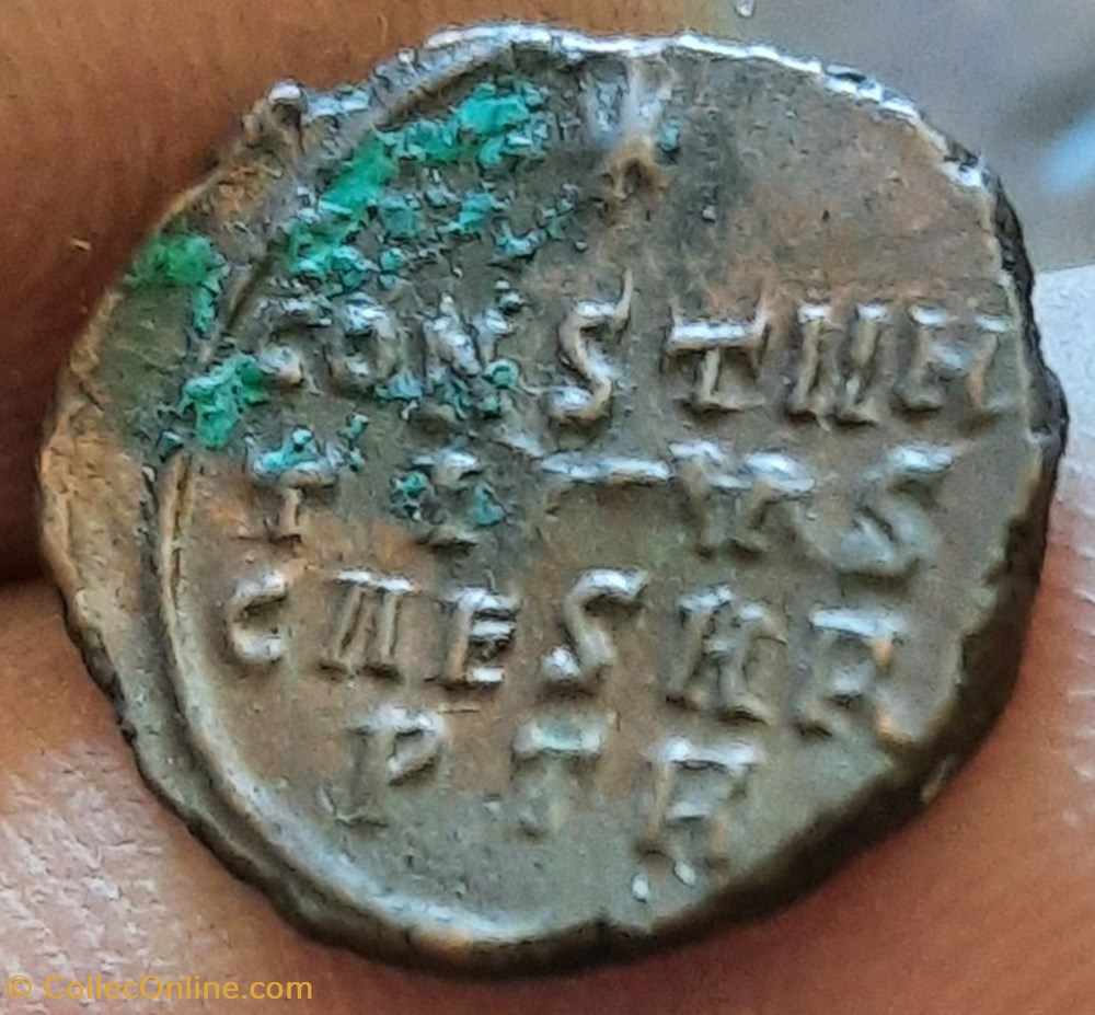 Rome Constance 2 monnaies antiques rome constance 2