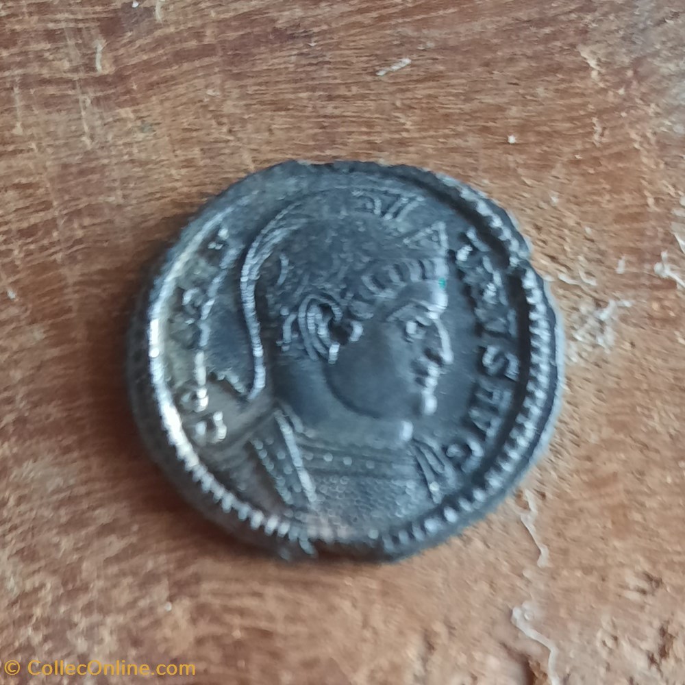 monnaie antique av jc ap romaine republicaine imperiale constantin 1 a buste casque a d r autel d 19 8 p 3 56g ric 303 bmr n bd 91524