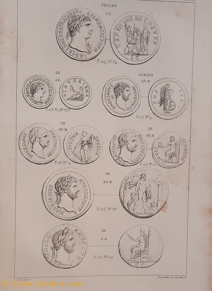 livres bd revues description historique des monnaies henry cohen 1868 imprimerie rochette