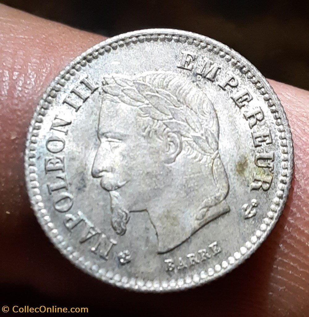 Napoleon 3 A/Tete lauree a g R/Couronne imperiale D16 P1g F 150/2 monnaies france modernes napoleon 3 a tete lauree a g r couronne imperiale d16 p1g f 150 2
