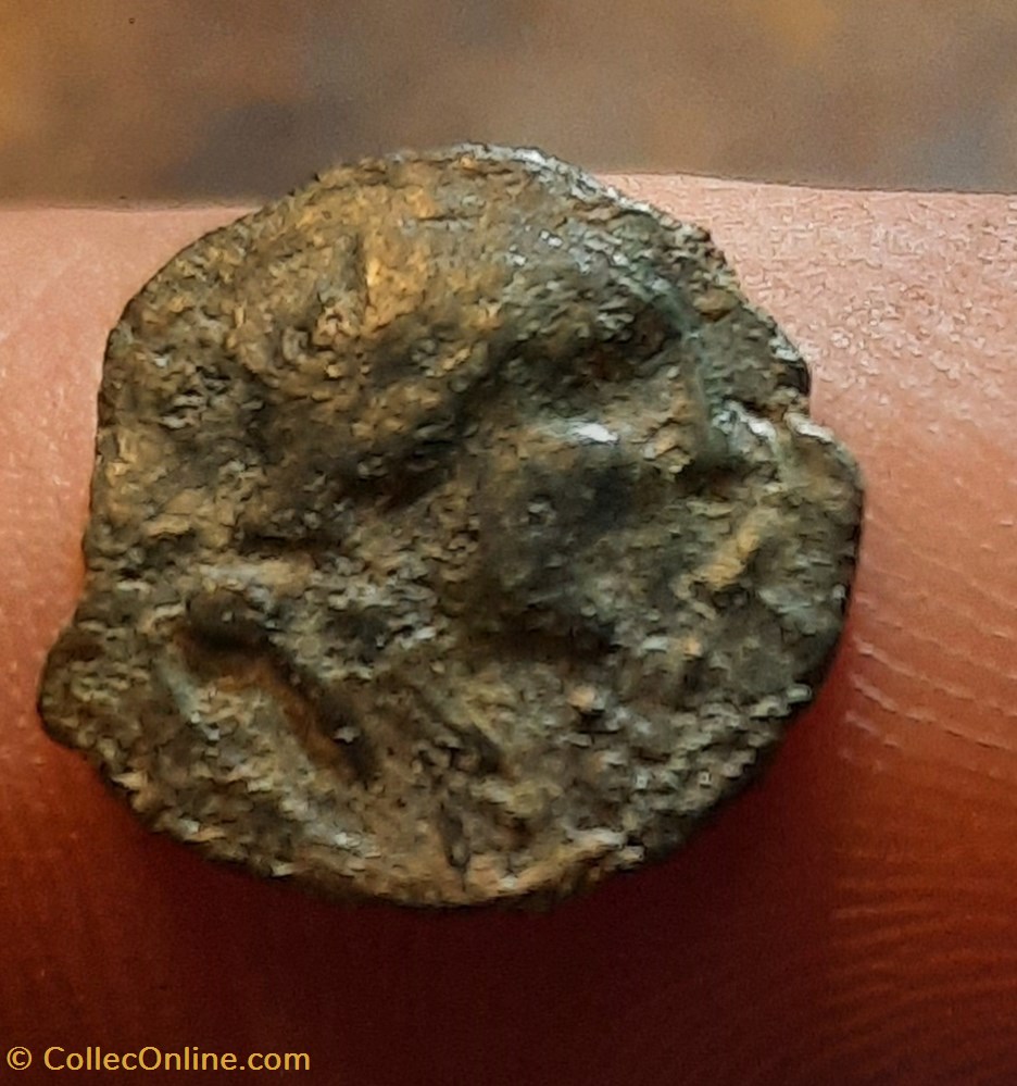 Samnagenses A / Tete lauree a d R/Taureau a d -125-75 D13.7 P1.23g Feugere SAM2258 BN2858 monnaies antiquite av jc ap celtes samnagenses a tete lauree a d r taureau a d 125 75 d13 7 p1 23g feugere sam2258 bn2858