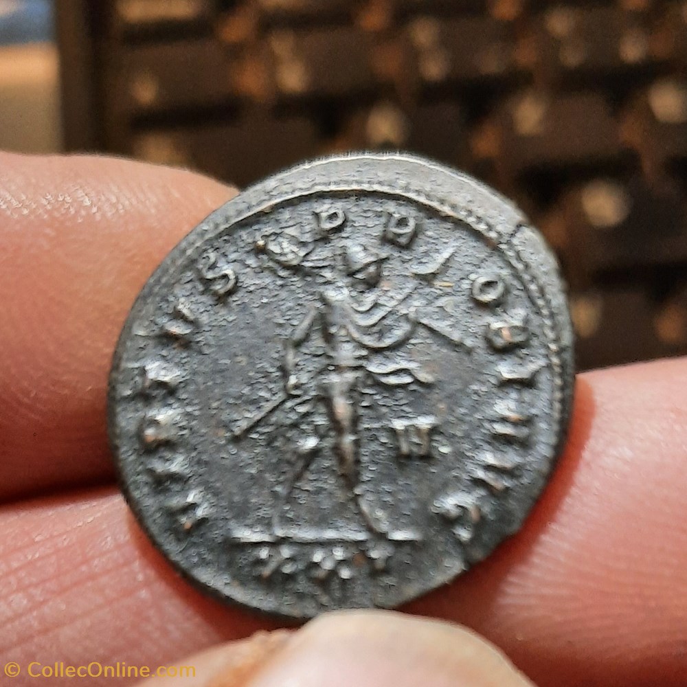 Probus A/Buste radie a g R/Mars nu marchant a d D22.2 P3.72g C900 RIC810 monnaies antiquite av jc ap romaines republicaines imperiales probus a buste radie a g r mars nu marchant a d d22 2 p3 72g c900 ric810