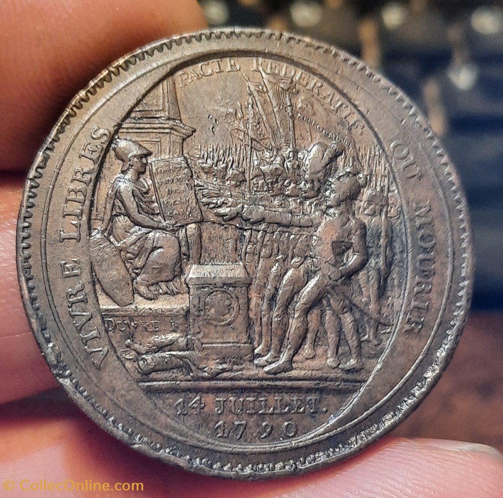 monnaies france modernes monneron 5 sols a pacte federatif r legende en 5 lignes d38 1 p24 74g 3 b 1792 rare avec t