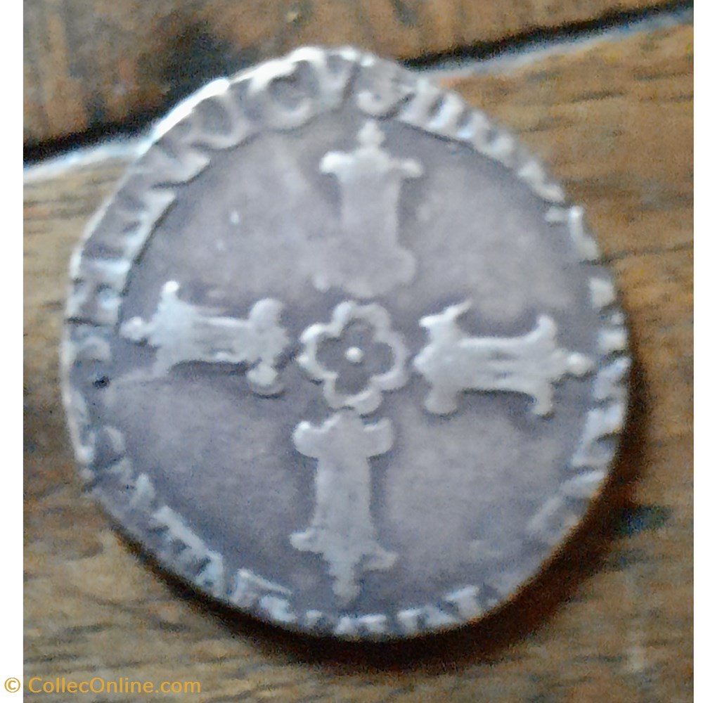 Henri 4 A/Croix feuillue R/Ecu de France II et II .D29.2 P8.62g C 1517 L 1066 DY 1224 monnaie royale henri 4 a croix feuillue r ecu de france ii et ii d29 2 p8 62g c 1517 l 1066 dy 1224