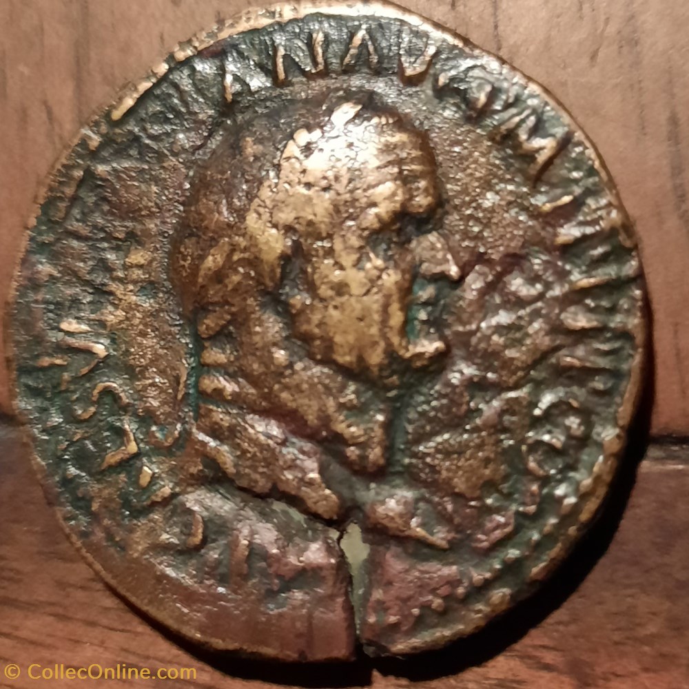 Vespasien A/Tete lauree a d R/ La Judee implorant assise +71 D32.8 P 22.88 RCV2325 RIC161 monnaie antique av jc ap romaine republicaine imperiale vespasien a tete lauree a d r la judee implorant assise 71 d32 8 p 22 88 rcv2325 ric161