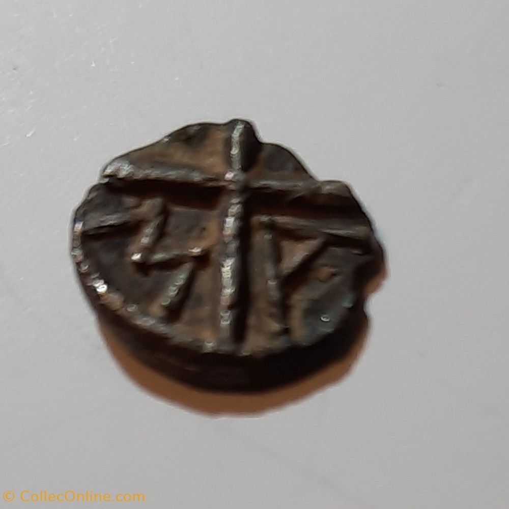 Marseille obole A/Tete Apollon a g (pompee)R/Roue avec rayons -121-82 D9.2 P 0.46 MHM 31 monnaie antique jc gauloise marseille obole a tete apollon a g pompee r roue avec rayons 121 82 d9 2 p 0 46 mhm 31