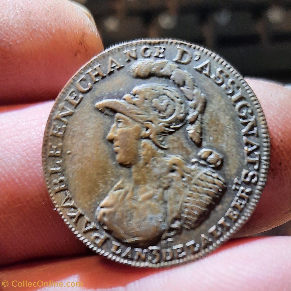 Caisse de bonne foy A/Tete casquee a g R/ Mains et bonnet phrygien D26.1 P4.85g Brandon 210a monnaies france modernes caisse de bonne foy a tete casquee a g r mains et bonnet phrygien d26 1 p4 85g brandon 210a