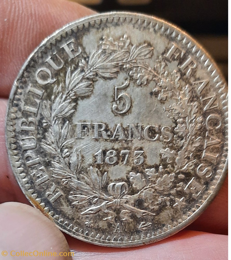 3° Republique A/Hercule debout de face R / Couronne de laurier et chene D37.3 P23.93g F334/9 monnaies france modernes 3 republique a hercule debout de face r couronne de laurier et chene d37 3 p23 93g f334 9