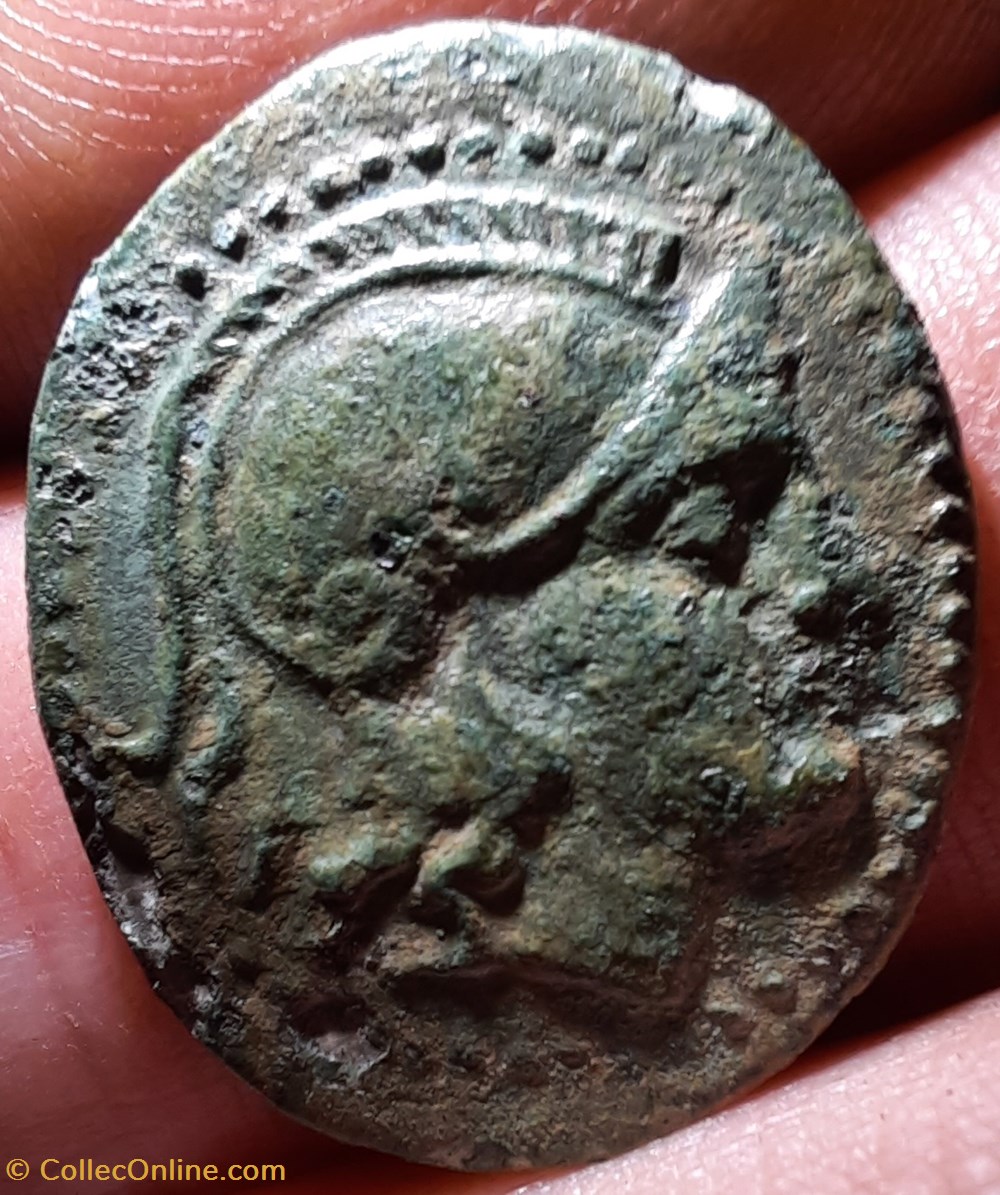Royaume Thrace A/Tete Athena a d R/Lion a d ,fer de lance -287-281 D22 P 4.42g M68 GC 6819 var monnaies antiquite av jc ap grecques royaume thrace a tete athena a d r lion a d fer de lance 287 281 d22 p 4 42g m68 gc 6819 var