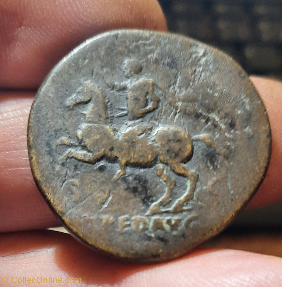 Hadrien A /Tete lauree a d R/ Hadrien a cheval a g D31.7 P26.27g C590 RIC 645 RCV 3594 monnaies antiquite av jc ap romaines republicaines imperiales hadrien a tete lauree a d r hadrien a cheval a g d31 7 p26 27g c590 ric 645 rcv 3594