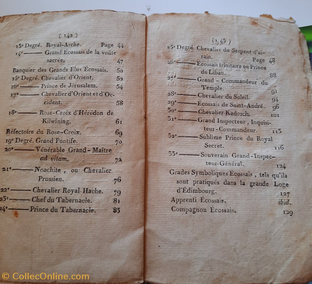 Thuileur portatif du REAA de 1819 concerne les 33 degres du rite Original 3 livres bd revues thuileur portatif du reaa de 1819 concerne les 33 degres du rite original