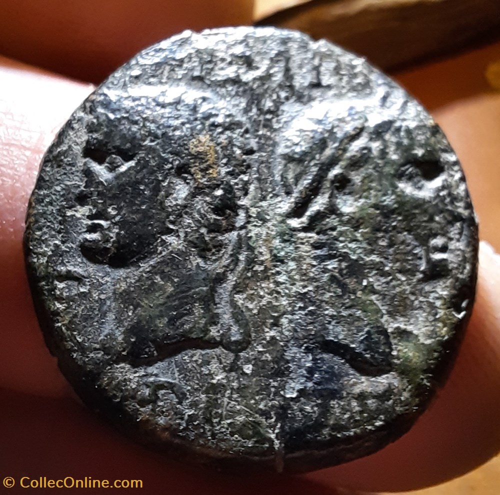 Nimes dupondius 4°type A/Tetes adossees Octave et Agrippa -10-14 D26.1 P12.58g monnaies antiquite jc ap romaines provinciales nimes dupondius 4 type a tetes adossees octave et agrippa 10 14 d26 1 p12 58g
