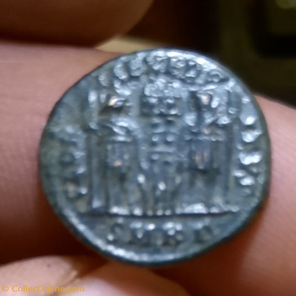 Constantin 1° A/Buste diademe a d R/ Soldats face a face +332+335 D17.2 P2.95g RIC94(R4) NBD96802 monnaies antiquite av jc ap romaines republicaines imperiales constantin 1 a buste diademe a d r soldats face a face 332 335 d17 2 p2 95g ric94 r4 nbd96802