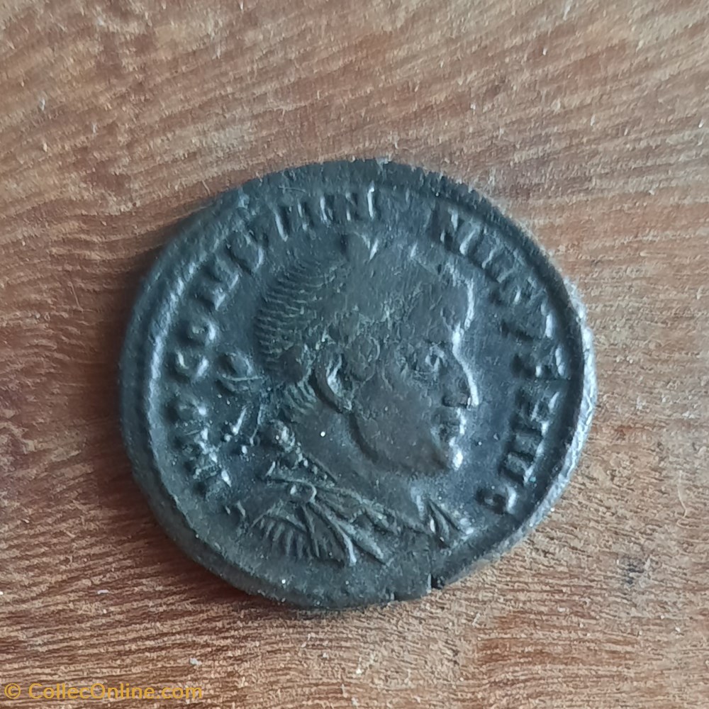 Constantin 1° A/ Buste laure a d R / Soleil debout a g D 20.2 P 2.74g RIC 27 monnaie antique av jc ap romaine republicaine imperiale constantin 1 a buste laure a d r soleil debout a g d 20 2 p 2 74g ric 27