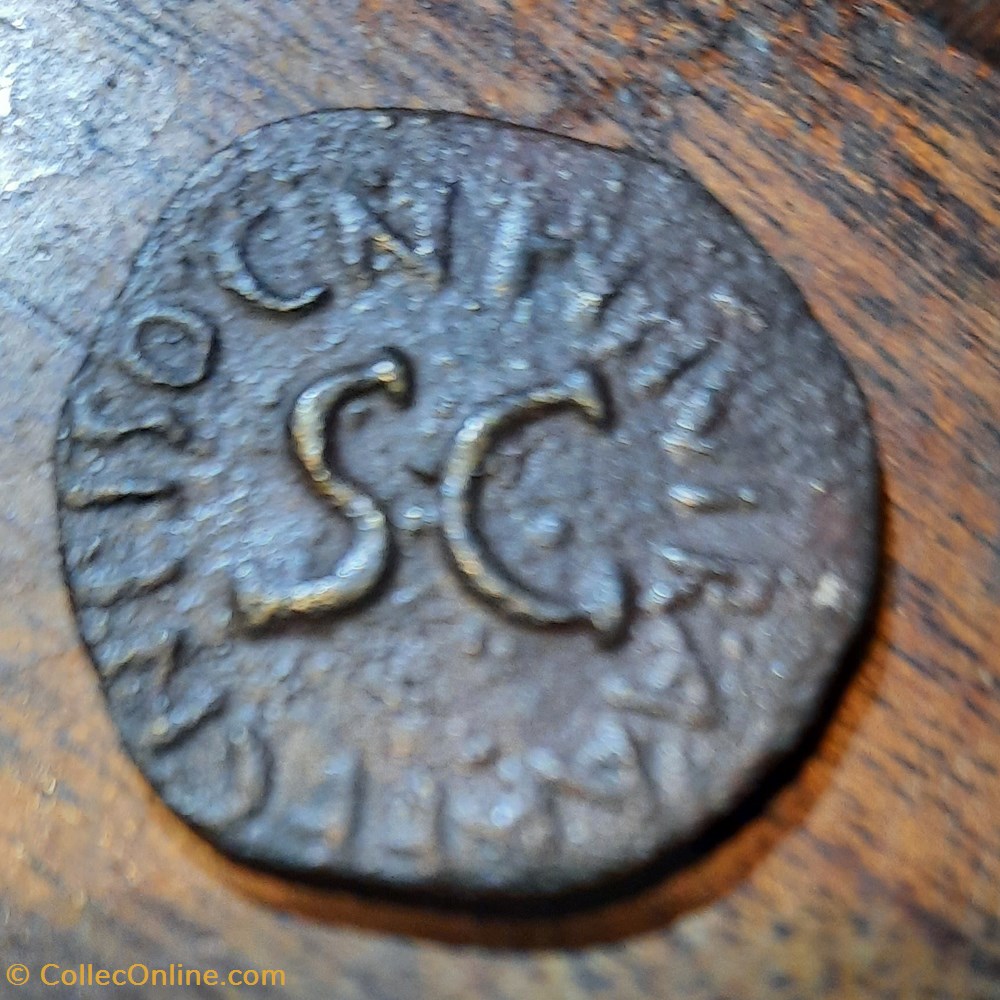 monnaie antique av jc ap romaine republicaine imperiale auguste a couronne de chene r s c d25 3 p6 95 c378 ric 381