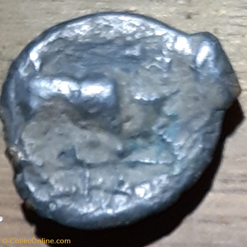 monnaie antiquite av jc gauloise marseille pb a tete apollon a d r taureau a d 150 100 d14 p 1 65g feugere pbm 47 19
