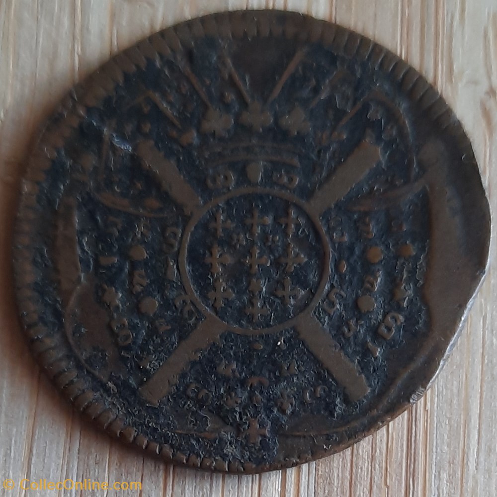A /Armes du Marechal de Bouffiers R / Six lignes D 29.9 P 7.38g BD 2313 DR 048 monnaie france royale a armes du marechal de bouffiers r six lignes d 29 9 p 7 38g bd 2313 dr 048