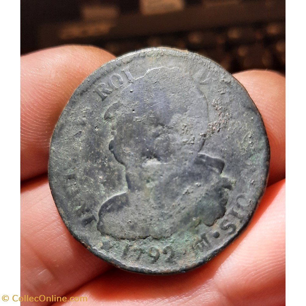 Louis XVI A/Tete nue a d R/Couronne de chene , faisceau D34.5 P18.63g C2249 DY2722 R37/33 monnaies france modernes louis xvi a tete nue a d r couronne de chene faisceau d34 5 p18 63g c2249 dy2722 r37 33